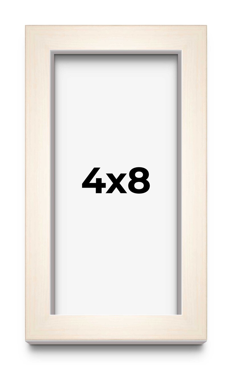 Panoramic Minimalist White Picture Frame - UV Acrylic, Foam Board Backing, Hanging Hardware